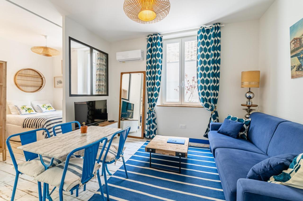 Studio Bleu 29M2, 120M Vieux-Port , Clim ,Wifi, Acces Autonome Avec Code Марсилия Екстериор снимка